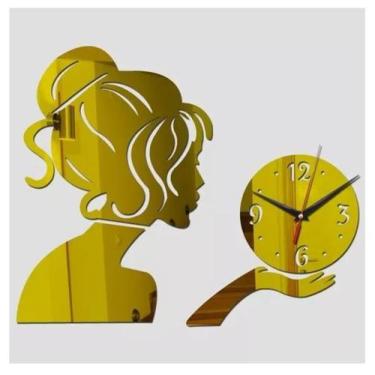 Imagem de Relógio Acrílico Parede Decorativo Escritório Mulher Sala - AGV Criaçõ
