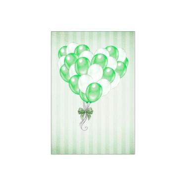 Imagem de Painel De Festa Vertical 1,50 x 2,20 - Ursinho Baloeiro Balões Verde C