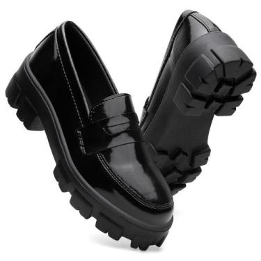 Imagem de Mocassim feminino em verniz com solado tratorado o clássico cara de Ga
