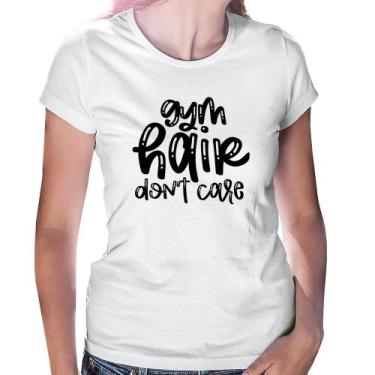 Imagem de Baby Look Gym Hair Don't Care - Foca na Moda, Branco, M