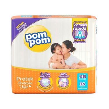 Imagem de Fralda Pom Pom Protek Proteção de Mãe Mega - XG 36 Unidades, XG