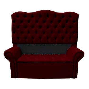 Imagem de Kit Cabeceira e Recamier Baú Aurora Para Cama Box Casal King 1.95 - Su