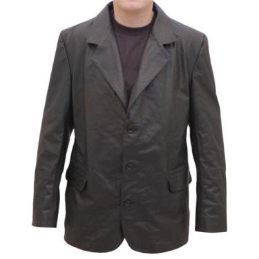 Imagem de Blazer de Couro Masculino SV7526 - Preto - Selaria Vertentes, M