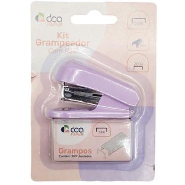 Imagem de Mini grampeador com 200 grampos 24/6 - DCARTE