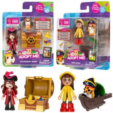 Imagem de Kit 2 Bonecas Amigos e Pet Adopt Me Loja  Chuva e Acessórios - Sunny