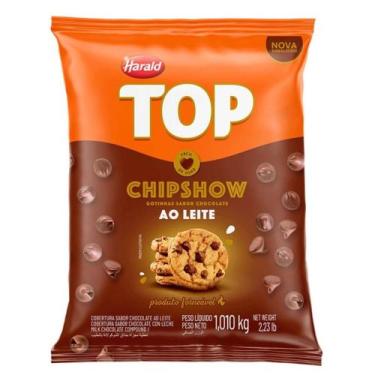 Imagem de Cobertura em gota pingo chocolate ao leite chipshow top 1,01kg - haral