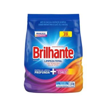 Imagem de Sabão em Pó Concentrado Brilhante Limpeza Total - Refil 1,6kg, 1,6kg