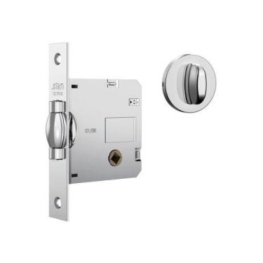 Imagem de Fechadura Stam 1025 Pivotante para Banheiro Redonda Cromado