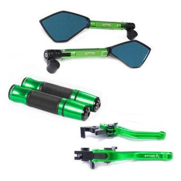 Imagem de Kit Manete Manopla Retrovisor Xj6 Fazer 600 Mt-07 Mt-09 - NoBrand, Ver