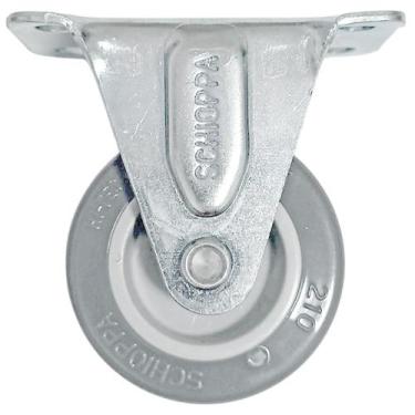 Imagem de Kit Rodízio 210 Placa Fixo Base Larga 6 Unidades - SCHIOPPA