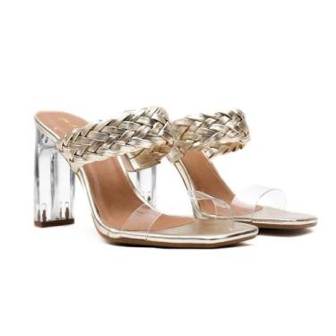 Imagem de Sandalia Salto Alto - Charlotte , Ouro Light - Ana Laura, 36