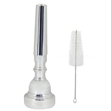 Imagem de Danchet Bocal de trompete 7C banhado a prata - Acessórios para instrumentos musicais de trompete - para iniciantes e profissionais