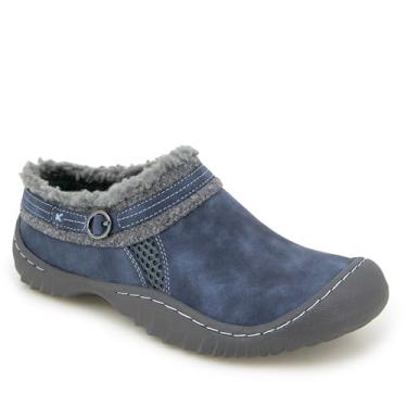 Imagem de JBU Tênis feminino Ginger cano baixo confortável casual moderno sem cadarço, Jeans, 40