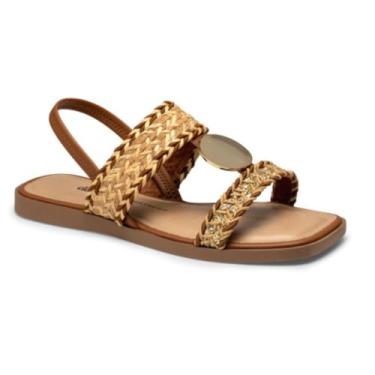 Imagem de Dakota, sandalia feminina dakota casual rasteira com tira artesanal Cor:Marrom;Tamanho:35