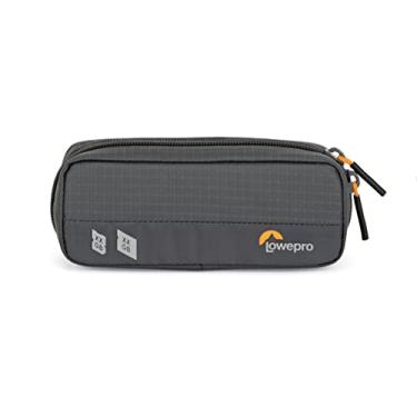 Imagem de Lowepro GearUp Memory Wallet 20, organizador compacto de cartão de memória para cartões CF, XQD e SD, capa SD com fecho de zíper duplo, feito com tecidos reciclados, cinza