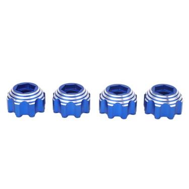 Imagem de Adaptadores hexagonais de liga de alumínio, 8x32 a 17mm, para rodas de caminhão de carro elétrico rc, 3,8 polegadas, prata, aumenta a estabilidade e o desempenho (Azul)