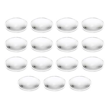 Imagem de PATIKIL Lente convexa plana de 35 mm de diâmetro, 15 unidades de lente condensadora convexa ótica LED acrílica de 8 mm de altura com borda para lanterna, carro, bicicleta, refletor, transparente,