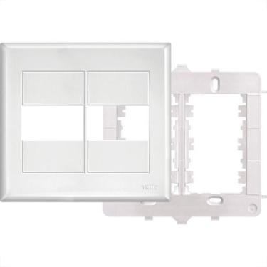 Imagem de Placa Fame Evidence 4X4 Branca (2Modulo) Com Suporte