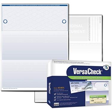 Imagem de VersaCheck Verificação UV Secure Checks – 500 cheques de voucher empresarial em branco – Blue Elite – Forma de 500 folhas #1000 – Verifique no topo
