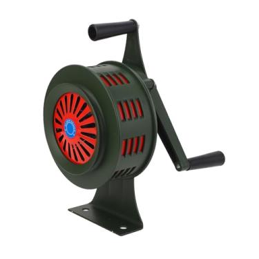Imagem de Sirene Manivela de Mão, 1 20dB Volume Adjutsable Sirene de Tornado para Serviço Pesado Com Base Sem Operação de Power Portátil Aviso Compacto Construção Horn para Escola