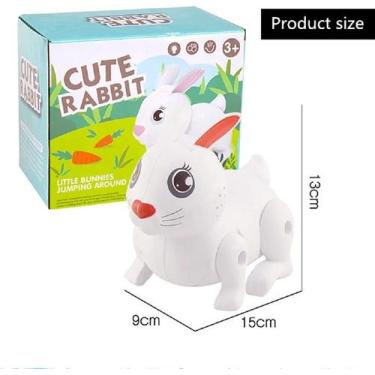 Imagem de Brinquedo coelho fofinho com som e luz - TOYS