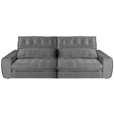 Imagem de Sofá Estofado Gralha Azul Maltes 3 Lugares Retratil e Reclinável 106x2