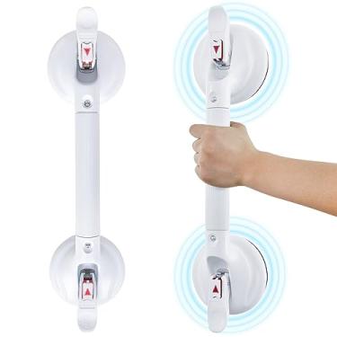 Imagem de HEINSY Barra de apoio de chuveiro com sucção de 53 cm, barra portátil para chuveiro com alça de sucção com ventosa de fixação forte e liberação rápida para banheiro (capacidade máxima: 136 kg