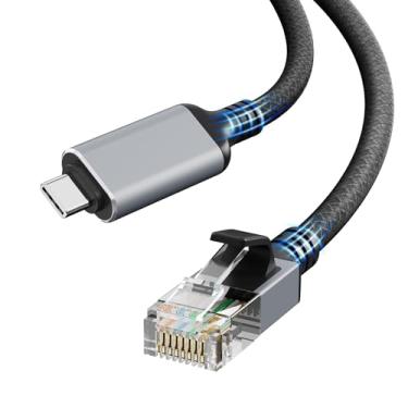 Imagem de Dacrown Cabo USB C para Ethernet de 1,5 pés, cabo LAN tipo C para RJ45, adaptador de Internet de rede Gigabit, conectado diretamente, Thunderbolt 4/3 compatível com MacBook Air/Pro, XPS, iPhone 15