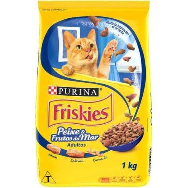 Imagem de Ração Purina Friskies Petiscos do Mar para Gatos Adultos Sabor Peixe e