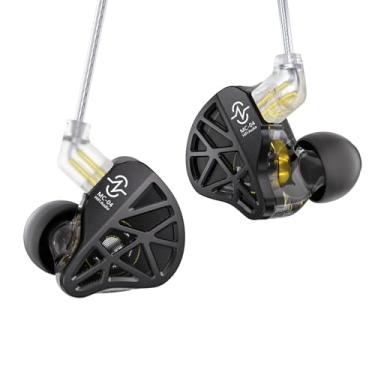 Imagem de ccz Nocturne in Ear Monitors IEM Earbuds, driver híbrido 1DD 1BA para jogos, fones de ouvido com fio aprimorados para graves, fones de ouvido intra-auriculares para estúdio Singers (sem microfone