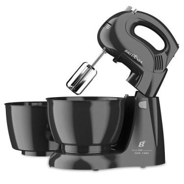 Imagem de Batedeira Britânia Turbo Double Bowl Pérola 500W 2 Tigelas Preto 110V,