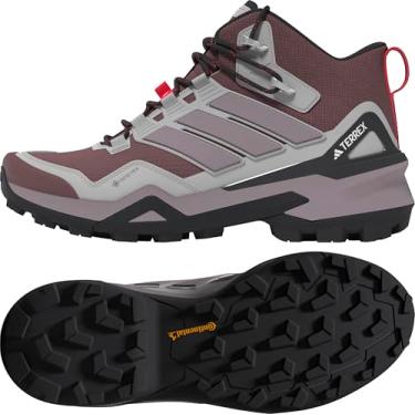 Imagem de adidas Tênis feminino Terrex Skychaser Gore-tex de cano médio para caminhada, Crimson silencioso/figo pré-amado/cinza, 38