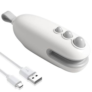 Imagem de Mini seladora de bolsa, seladora térmica 2 em 1 com cortador e ímã, máquina revendedora portátil recarregável por USB-C, seladora de armazenamento de alimentos para sacos de plástico, sacos de lanche