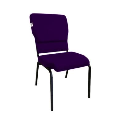 Imagem de Cadeira Empilhável para Igrejas Evangélicas Linha Church Roxo