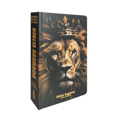 Imagem de Biblia Sagrada Leão Fortune - Palavra de Jesus em Vermelho - Capa Dura - Com Harpa