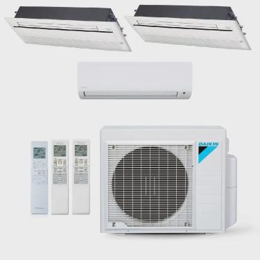 Imagem de Ar-Condicionado Multi Split Inverter Daikin 24.000 BTUs (1x Evap hw 9.000 + 1x Evap K7 1 Via 12.000 + 1x Evap K7 1 Via 18.000) Quente/Frio 220V