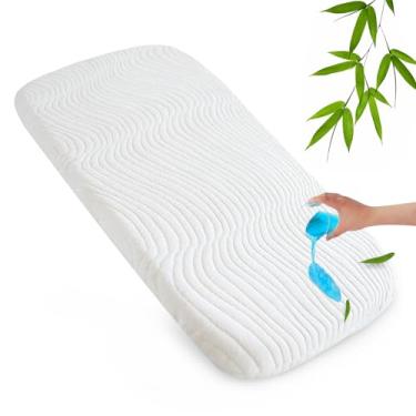 Imagem de Colchão para berço de bebê 50,8 cm x 76,2 cm x 2,5 cm para berço Graco My View 4 em 1/Cloud Baby Berço/Graco Travel Lite Berço/Maxi-COSI Swift leve, almofada de substituição com capa removível e