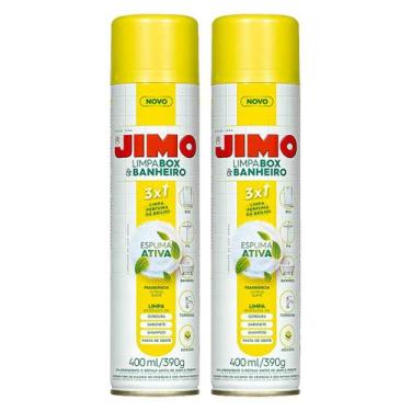 Imagem de Kit 2 Jimo Limpa Box & Banheiro 400ml Espuma Ativa Citrus