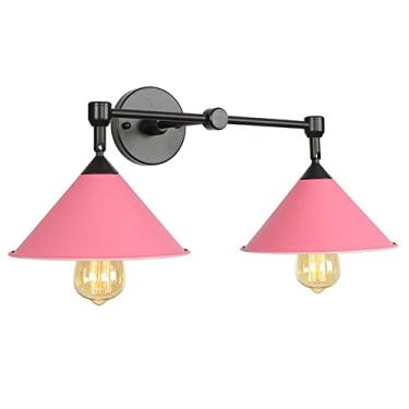 Imagem de HOSETEON Luminária de parede interna nórdica, parede de fundo de cor moderna, arandela criativa para quarto, luminária de montagem na parede Dection de cabeceira de corredor, quarto, lanterna de