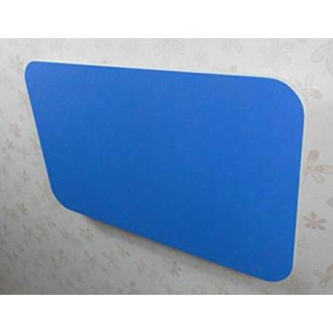 Imagem de LXB Mesa de computador de parede doméstica - mesa de jantar de madeira maciça montada na parede, mesa dobrável para computador, mesa de aprendizagem, loja de chá/azul/70 × 40 cm
