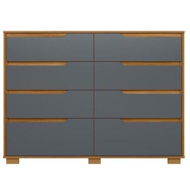 Imagem de Cômoda Gaveteiro Georgia Freijó Cinza - Moval
