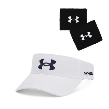 Imagem de Kit 1 Munhequeira Under Armour 3 Performance e 1 Viseira Masculina Under Armour Golf96-Unissex
