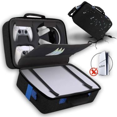 Imagem de YLTIMER Carrying Case Hard Shell for PS5, Portable Protective Travel Case for PS5 / PS5 Pro, Large Capacity Storage Bag for PlayStation 5 Compatible for Console Controller,Disk Headset Base (Black)