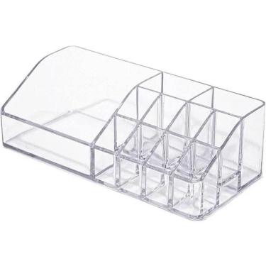 Imagem de Porta Maquiagem de Acrílico com 12 Divisórias Organizador de Esmaltes Joias perfumes