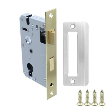 Imagem de Coshar Conjunto de fechadura de encaixe de porta frontal de aço inoxidável vintage kit de fechadura de encaixe para porta externa pacote único de 14,5 cm