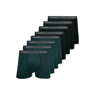 Imagem de Kit com 8 Cuecas Boxer Lupo 523-088, Preto, GG