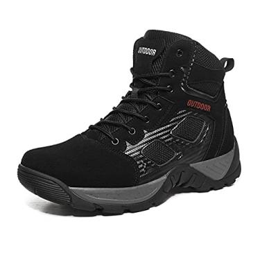 Imagem de Botas trabalho táticas militares masculinas, sapatos trekking, botas de caminhada, botas táticas para caminhadas, caça, trabalho, viagem(Black,39 EU)