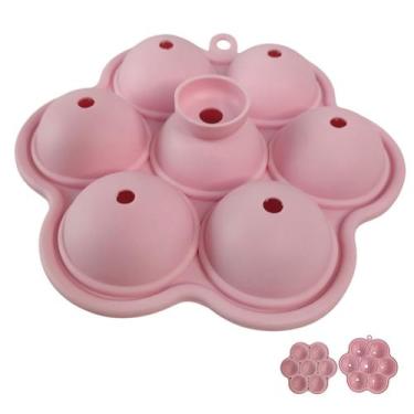 Imagem de Forma de Gelo Esfera Bandeja de Silicone Drink Bebida Coquetel Cha Gel