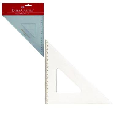 Imagem de Esquadro em Acrílico 45º 17cm escolar 1 unid - Faber Castel