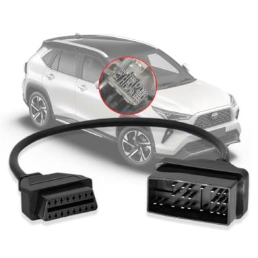 Imagem de AMHTDOL Adaptador OBD adequado para Toyota 22 pinos OBD1 para cabo de diagnóstico OBD2 de 16 pinos, compatível com conector de veículo Toyota de 22 pinos, funciona com ferramenta de scanner